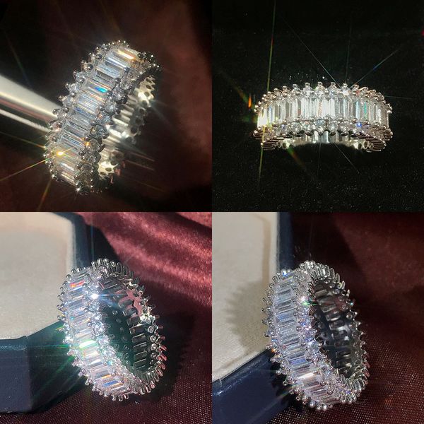 

exaggeration luxurious electroplate gold circle zircon ornaments womens jewelry titanium wedding women rings ring for girls tungsten, Silver