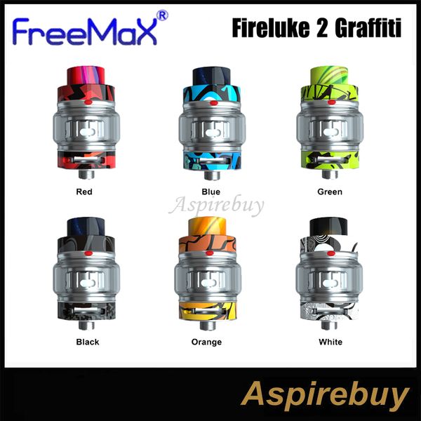 

Оригинал FreeMaX Fireluke 2 Tank Graffiti 5 мл Распылитель с TX2 Mesh Coil TX1 Mesh Head Fit для Twister 80 Вт Мод