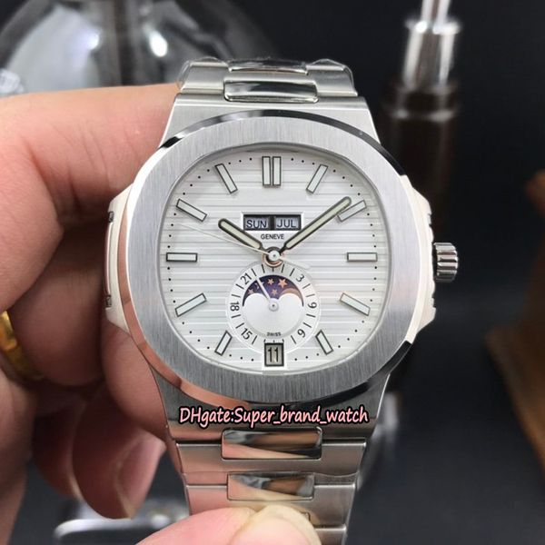 

pf-top версия nautilus 5726 1a-010 cal.324 s qa lu 24 h автоматические мужские часы годовой календарь фаза луны 24h дисплей-циферблат дизайн, Slivery;brown