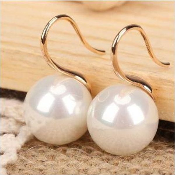 

simple vintage pearl earring for women girls 2019 new fashion eardrop ear jewelry accessories mujer white pearl earrings, Silver