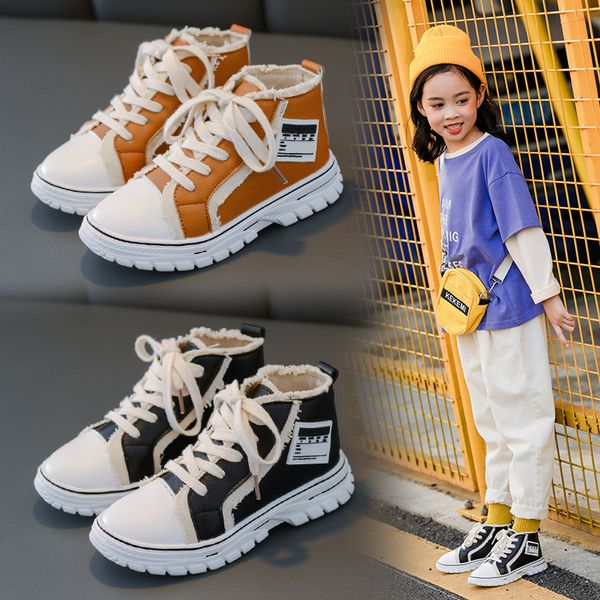 

children's high-sneakers 2019 new fashion casual stars with the same paragraph canvas girls shoes boys shoes, Black;red