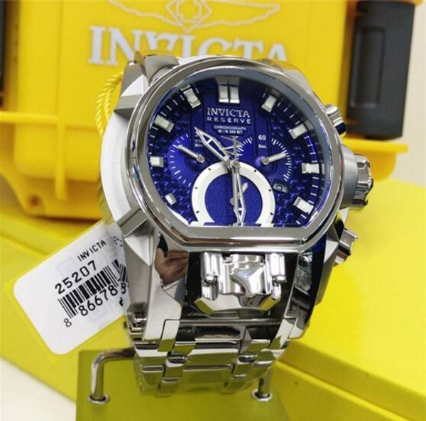 

авторизация оригинальный invicta бренда модель: 25205 два хронографа мужские кварцевые часы многие десять стилей на выбор + оригинальной кор, Slivery;brown