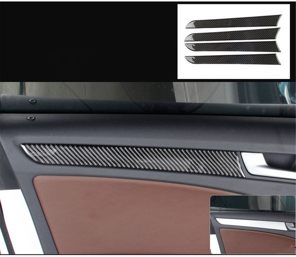 

carbon fiber interior door storage glover box trim for audi a4 s4 a5 s5 a01