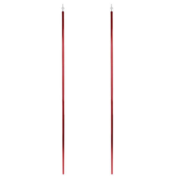 

pack of 2 pieces 1.5m/ 4.9' folding tent canopy tarp awning sunshade pole rod + strap carry bag for camping travel outdoor