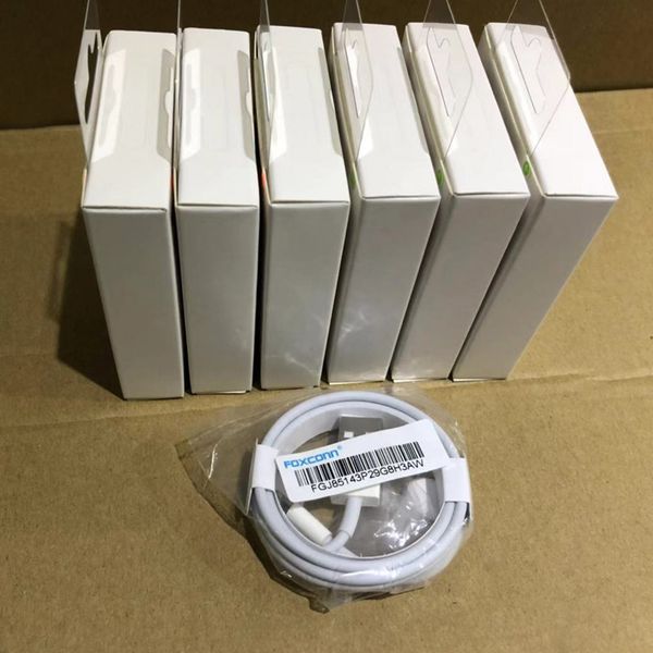 

100pc lot e75 8ic 1m 3ft 2m 6ft od 3 0mm data u b cable for iphone 8 7 plu with box