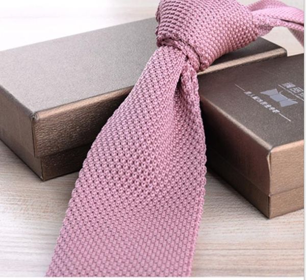 

2019 fashion trend multicolored knitted arrow tie business apparel accessories polyester knitted tie, Blue;purple