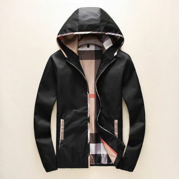 

jackets autumn and winter new hooded zipper cardigan jacket trend temperament fashion simple solid color coat, Black;brown