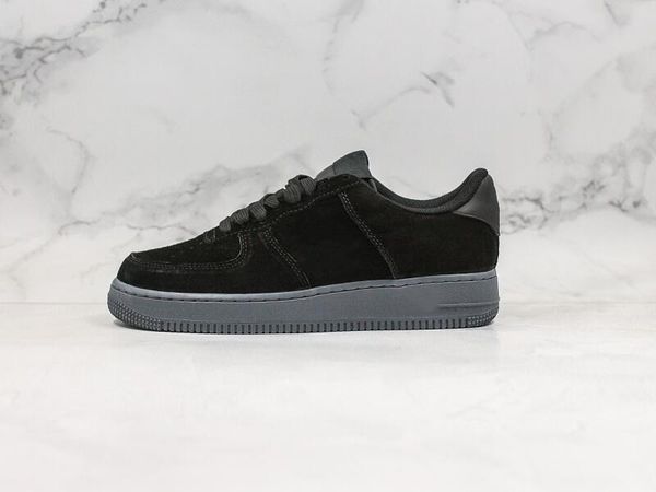 

good quality low 1 casual designer shoes suede black anthracite fashion skateboard sneakers ship with box size us7-11