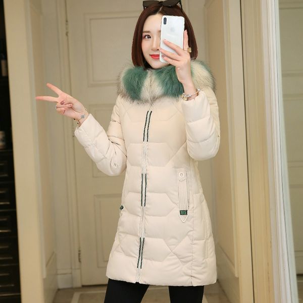 

2019 winter new style cotton-padded clothes women's mid-length korean-style cotton-padded jacket women's quilted cotton coat thi, Blue;black