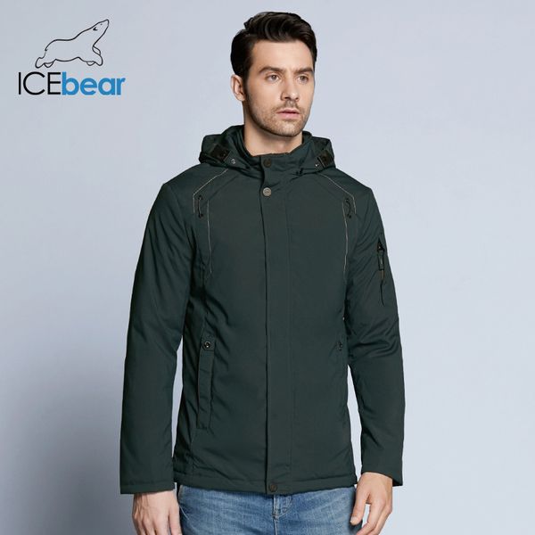 

2018 new autumnal men's coats windbreaker warm apparel cotton padded detachable hat brand hooded man jacket mwc18120d, Black