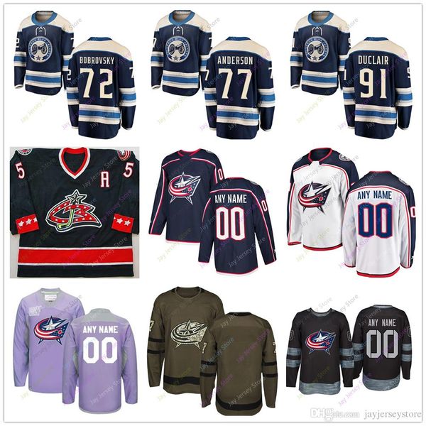 

Sergei Bobrovsky Josh Anderson Anthony Duclair Jersey Winter Classic Columbus Blue Jackets 2019 Men Women Youth Kid Cheap