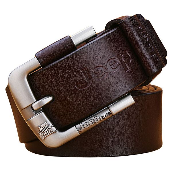 

designer 100% upper genuine leather alloy pin buckle belt for men business men belt fancy vintage jean cintos belt y200110, Black;brown