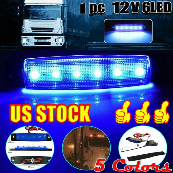 

dc 12v 6led bus van truck trailer car lights side marker indicators lights sealed fender alarm lamp