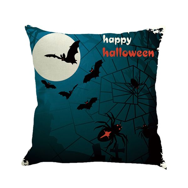 

halloween night bat flax pillow case cover decorative seat pillowcases pumpkin soft throw pillow cover 45*45cm