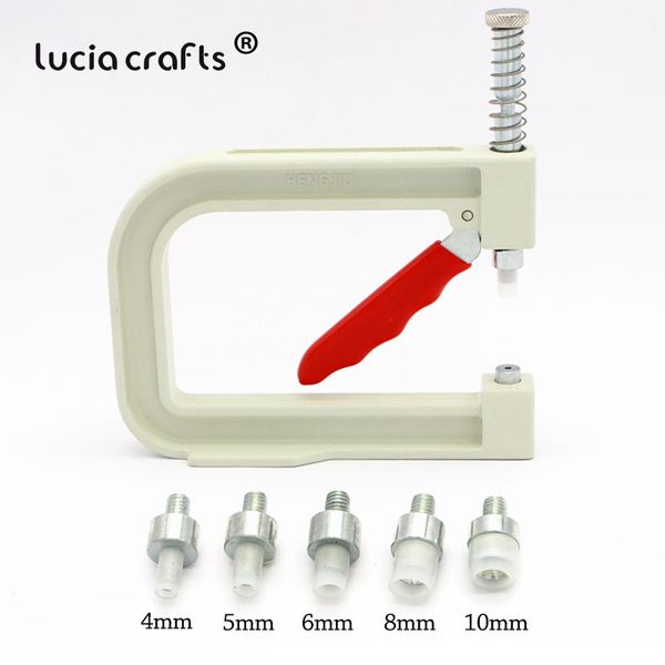 

1set manual nailed bead machine clothing manual pearl cap bead rivet craft for diy repair knitting lace hat hair tools 48016069, Black