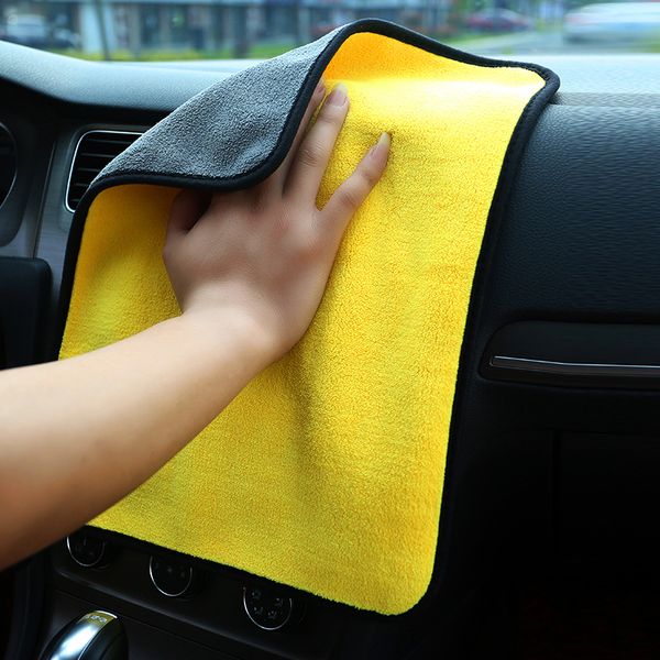 

30x30/60/160cm microfiber towel car oversized car cleaning drying cloth hemming care cloth detailing wash never scratch