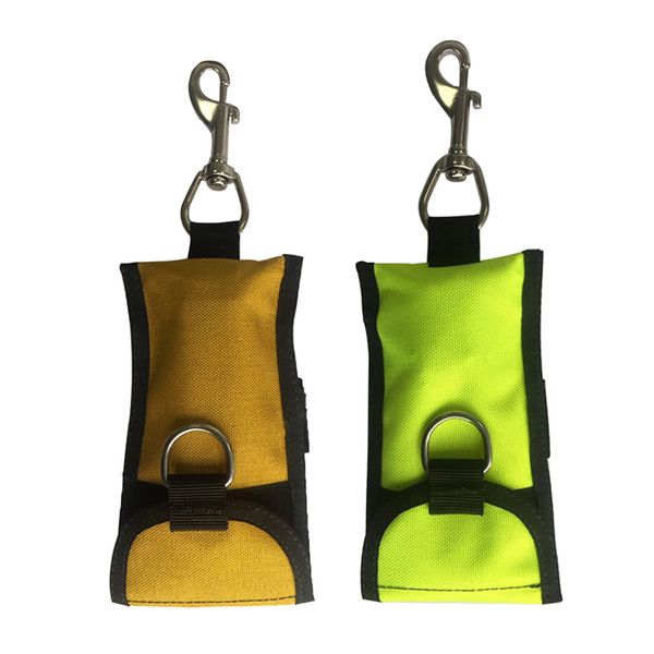 

2 pieces scuba diving single reef hook webbing bolt clip & storage bag