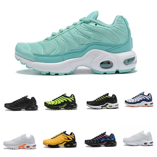 

new kids tn og running shoes children shoes kids shoes tn athletic sports youth surface sneaker lightweight boy girl trainer size 28-35, Black