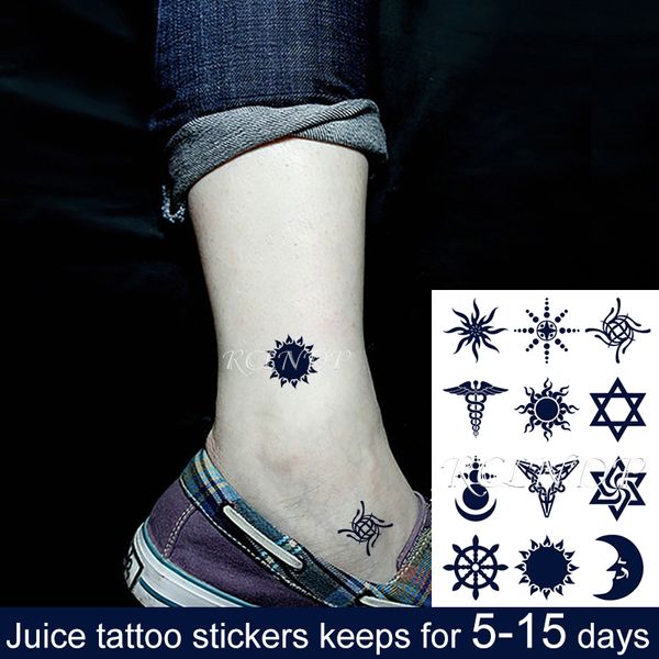 

waterproof temporary juice tattoo sticker creative geometric pattern hand ankle tatto flash tatoo fake tattoos art for men women