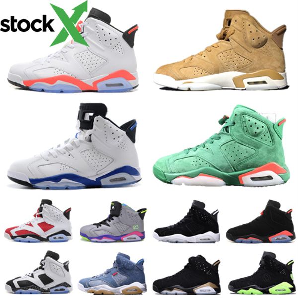 

new 6 carmine basketball shoes classic 6s unc black blue white infrared low chrome men sport blue red oreo alternate oreo black cat