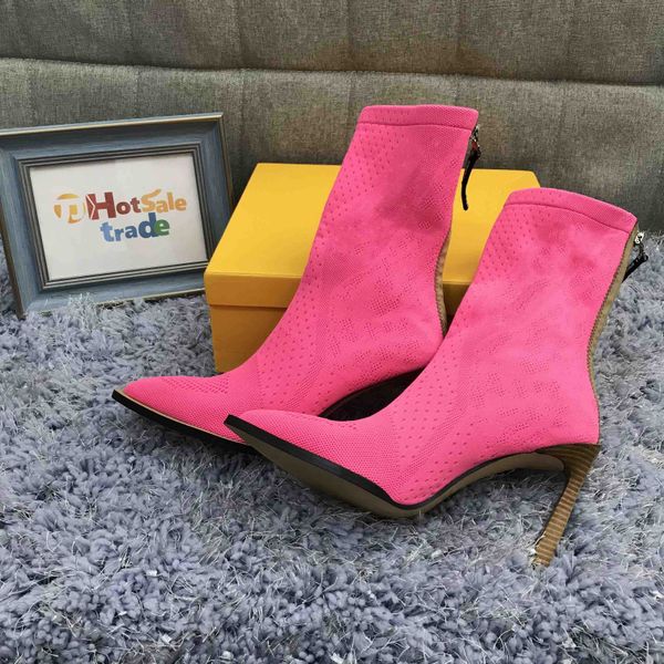 

pink knitted sock boots ladies boots new knitted booties fashion winter knitted booties ing