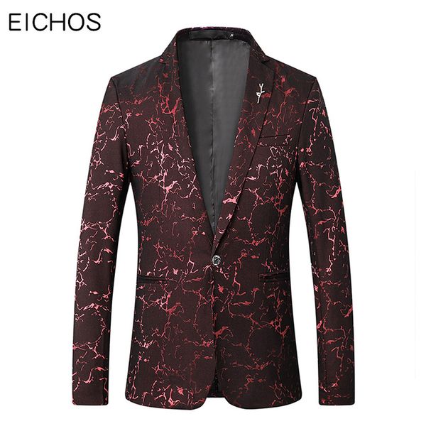 

new mens blazers flower printed groom wedding suit autumn fashion single button man blazer casual suit jacket plus size m-5xl, White;black