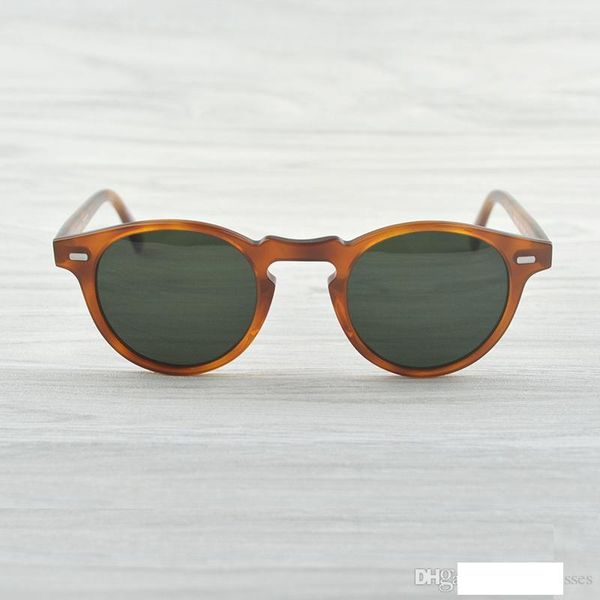 

gregory peck brand designer men women sunglasses oliver vintage polarized sunglasses ov5186 retro sun glasses oculos de sol ov 5186, White;black