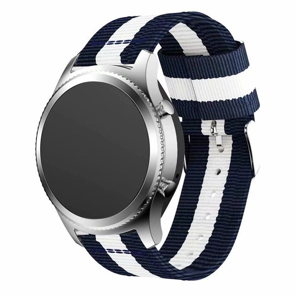 

22mm nylon sport strap for samsung galaxy gear s3 frontier classic galaxy watch 46mm fashion belt watchband replacement, Black;brown