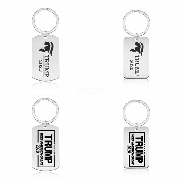 

Trump 2020 keychain tag keep america great pendant keychain key ring fan ouvenir gift key holder jewelry acce orie ljja2064