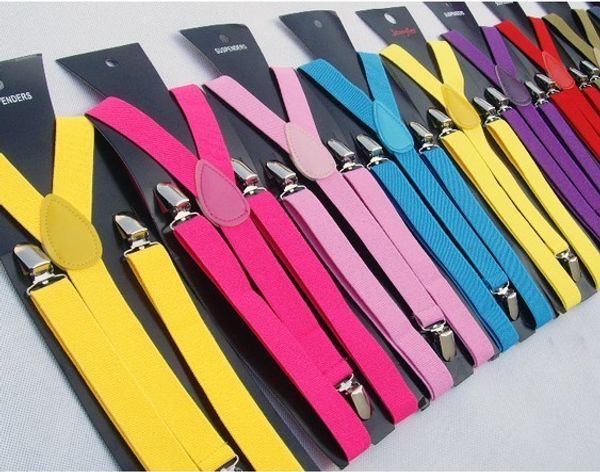 

suspenders candy color suspenders adjust clip fashionable casual accounterment, Black;white