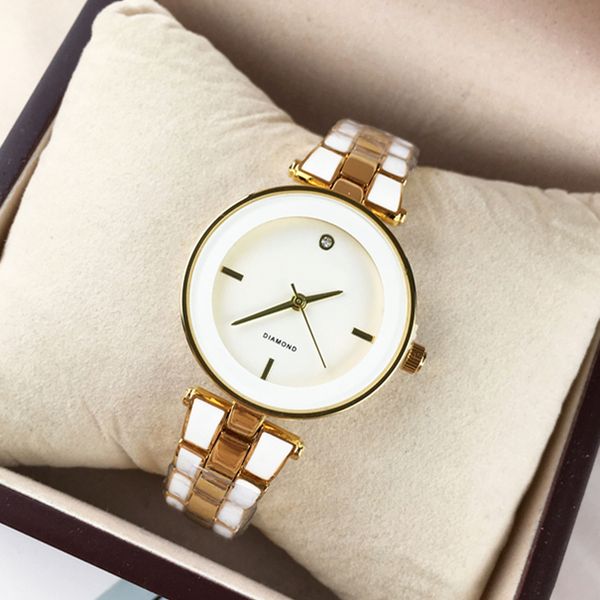 

relojes de marca mujer fashion women watch famous brand stainless steel luxury lady wristwatch nice quartz jewelry buckle japan movement, Slivery;brown