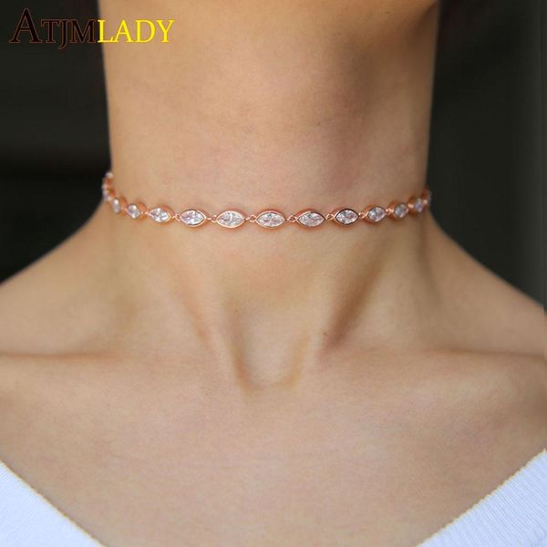 

2019 limited maxi necklace collares collier new cz choker aaa tennis link chain bling sparking summer women choker necklace
