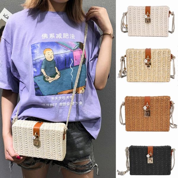 

women fashion wild bag crossbody messenger shoulder bag sling straw bags bolsos de mujer sac schoudertas dames