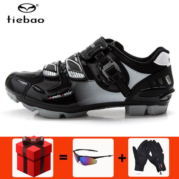 

tiebao cycling shoes sapatilha ciclismo mtb men sneakes women mountain bike shoes racing bicycle self-locking breathable, Black
