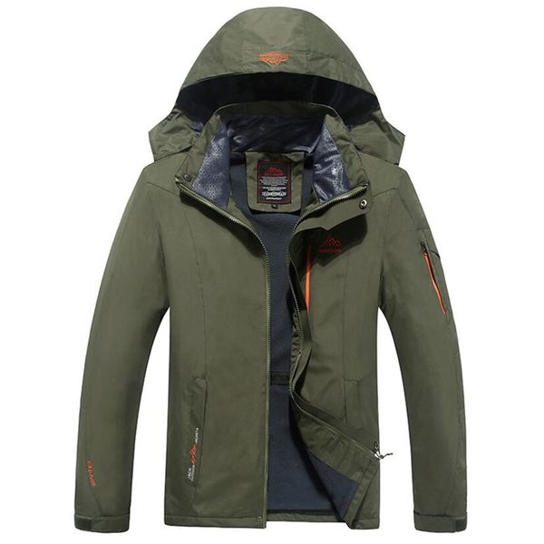 

плюс размера 5xl 6xl 7xl 8xl мужской пиджаки водонепроницаемых ветрозащитных курток весна осень hood пальто туризм горной ветровка куртка, Black;brown