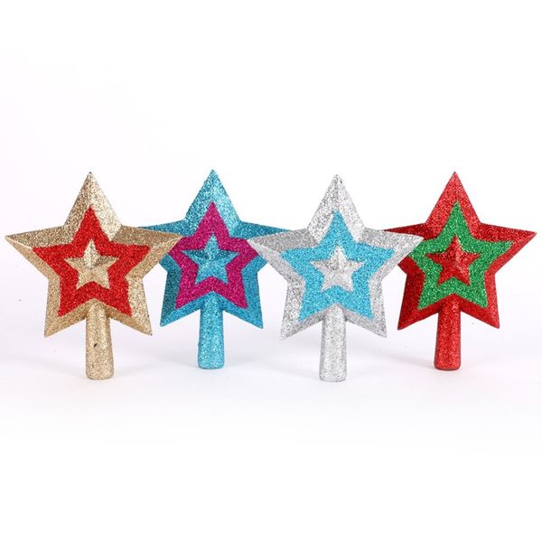 

8pcs festival christmas pentagram christmas tree star new year tress decoration