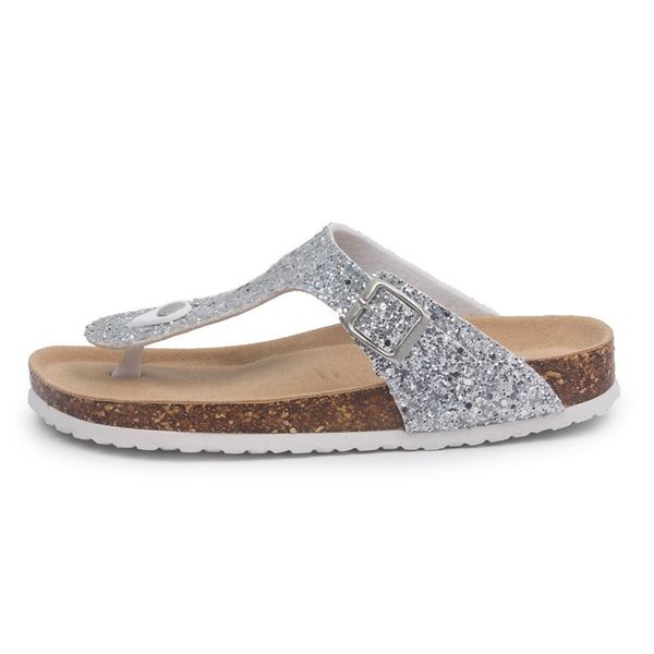 

2020 new summer women sandals flats cork slippers casual shoes print mixed colors slides flip flop plus size 35-45 pink, Black