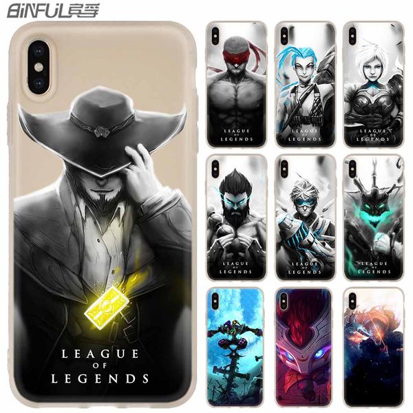 

league of legends lol phone cases luxury silicone soft cover for iphone xi r 2019 x xs max xr 6 6s 7 8 plus 5 4s se coque