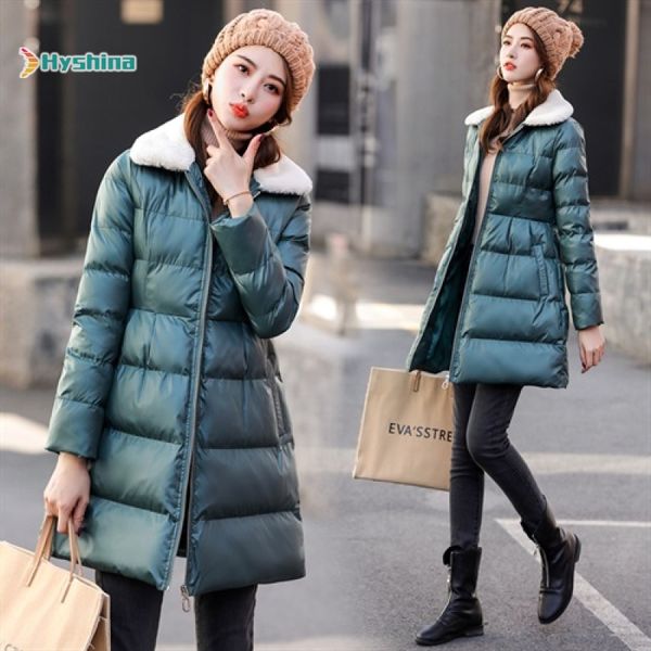 

женская хлопок длинные пальто 2019 зима новая мода куртки плюс размер хлопка куртки пальто шинель tide, Black