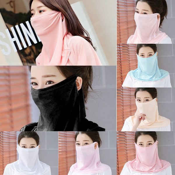 

heb6p masks scarf protection sunshade designer trump face mask anti uv neck outdoor shawl mask sun riding masks protective scarf mask, Black