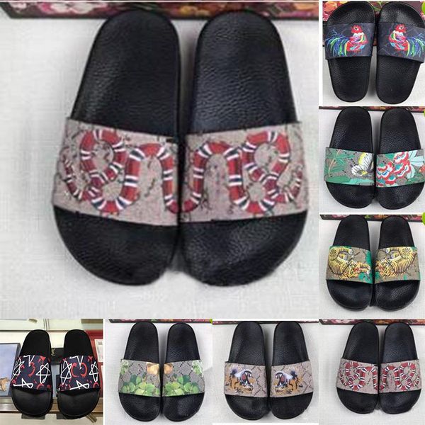 

Fashion Mens Designer Sandals Causal Rubber Summer Luxury Designer Women Slippers Fashion Wide Flat Slides Slipper Size 36-45