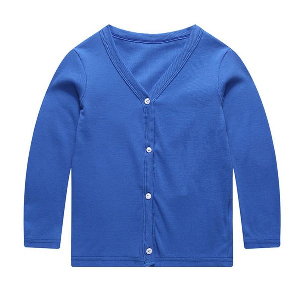 

promotion children kids sweatshirt autumn baby cotton solid knitting outerwear girl coat clothes, Blue;gray