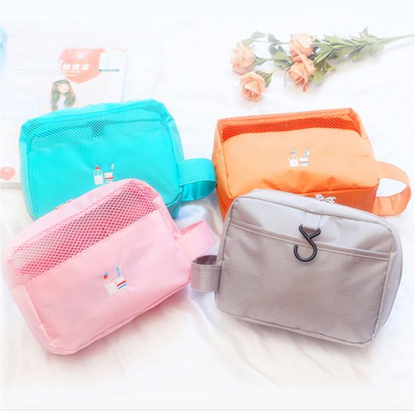 

new travel set women makeup bag cosmetic case organizer pouch hanging storage bag mesh portable man toiletry