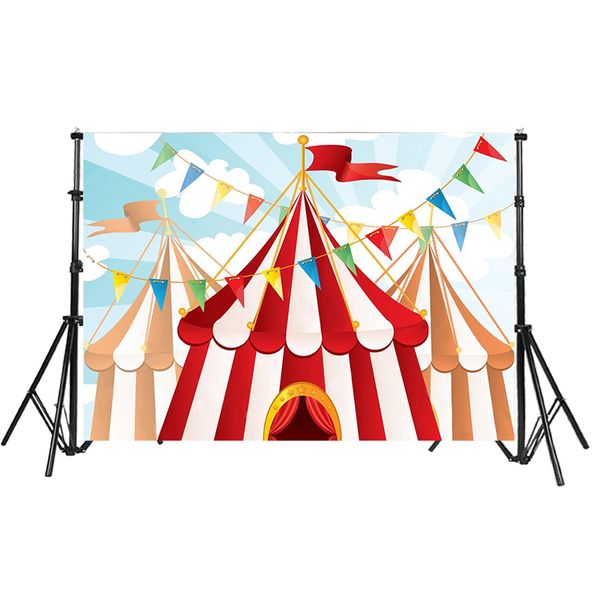 Carnival Backdrop Circus Tent Birthday Party Photo Background