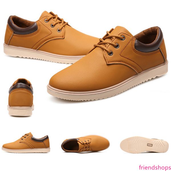 

2020 whole sale work waterproof non-slip big scalp shoes men shoes leather shoes black navy blue brown designers sneakers size 39-44