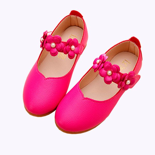 

new 2018 kids baby toddler girl flower children white wedding party dress princess leather shoes for teens girls single shoes 17, Black;grey
