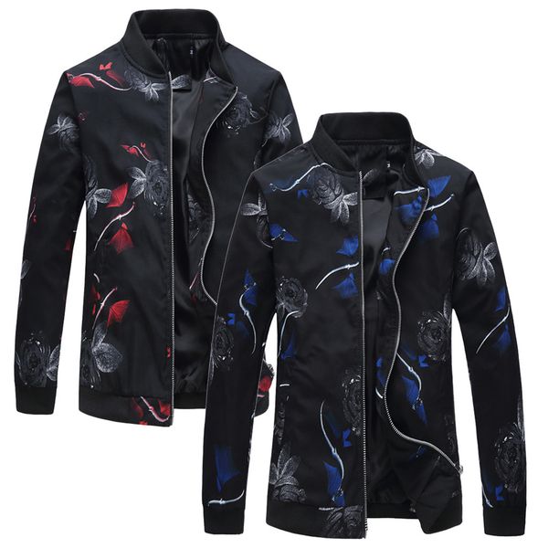 

2019 new arrival coats men's print jackets streetwear out door coats handsome baseball suit slim jackets dropshipping 20, Black;brown