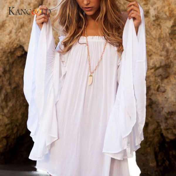 

white beachwear cover up off shoulder chiffon beach tunic swimwears bikinis cover-ups summer 2020 female dresses swimming pareo