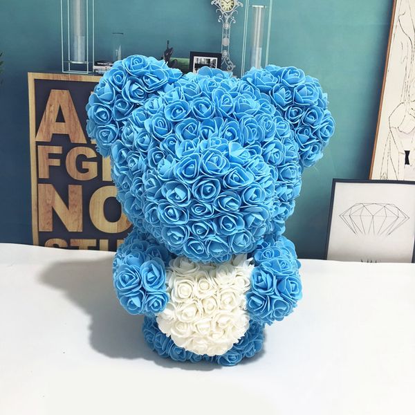 

2019 40cm bear of roses artificial flowers home wedding festival diy wedding decoration gift box wreath crafts