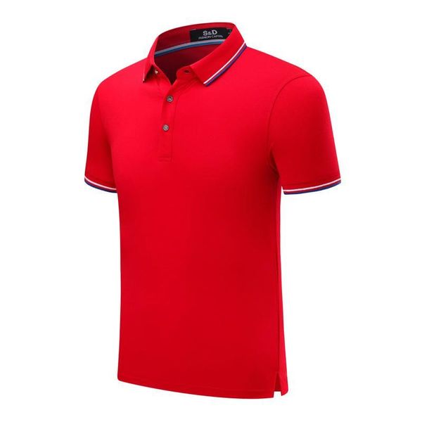 

sd 20053 cf new striped collar short sleeve men and women comfortable breathable t-shirt red polo shirt uniform, Black